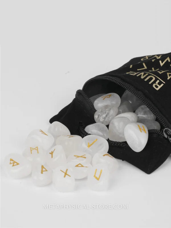 Clear quartz runes