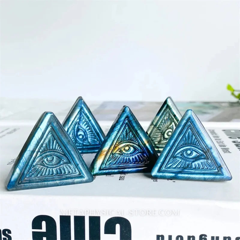 Evil Eye Triangle - Labradorite