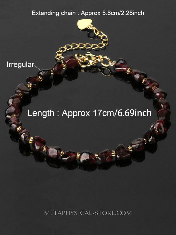 Garnet Bracelet Gold