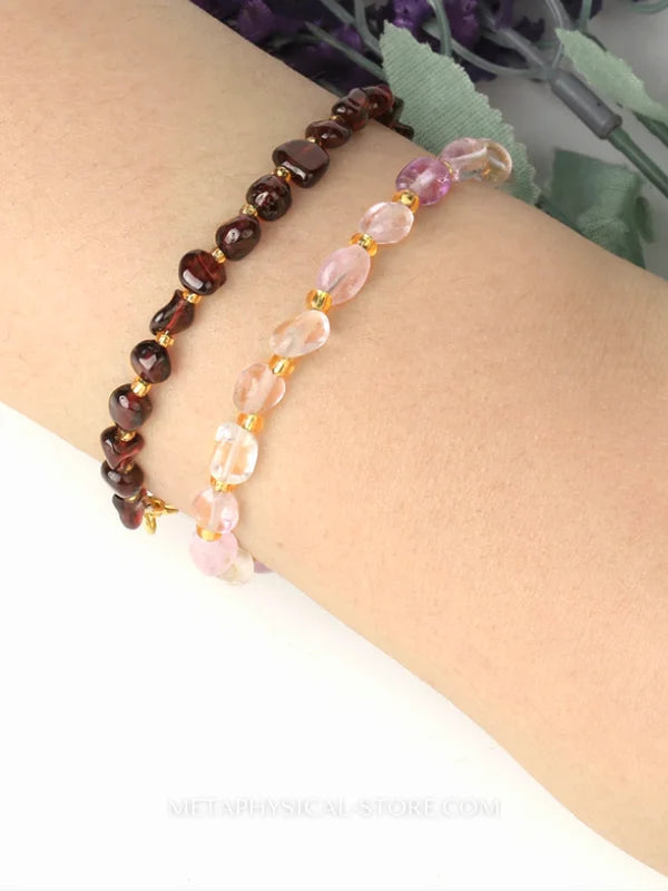 Garnet Bracelet Gold