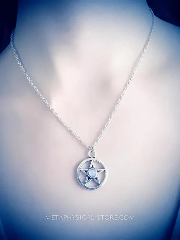 Moonstone Pentacle necklace