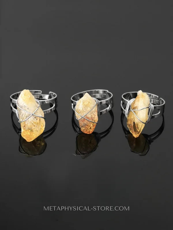Raw citrine ring - Citrine