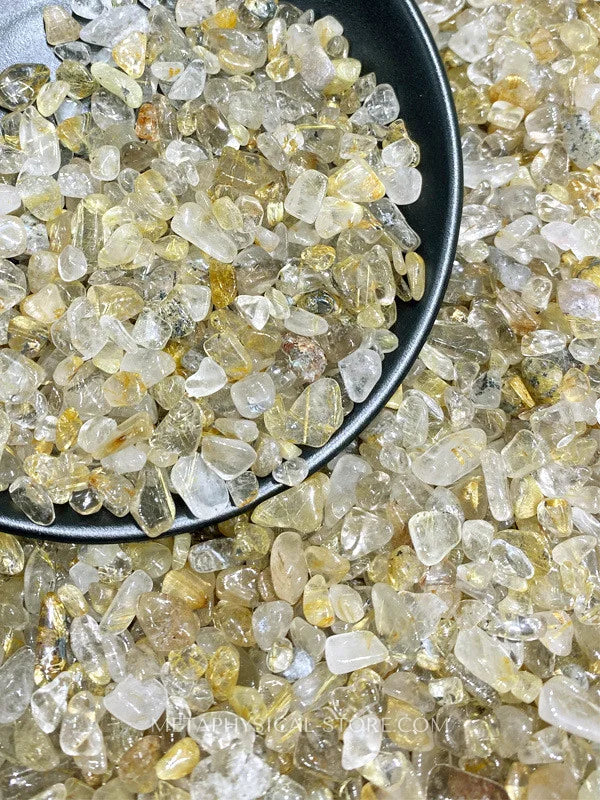 Tumbled Rutilated Quartz - Rutilated quartz