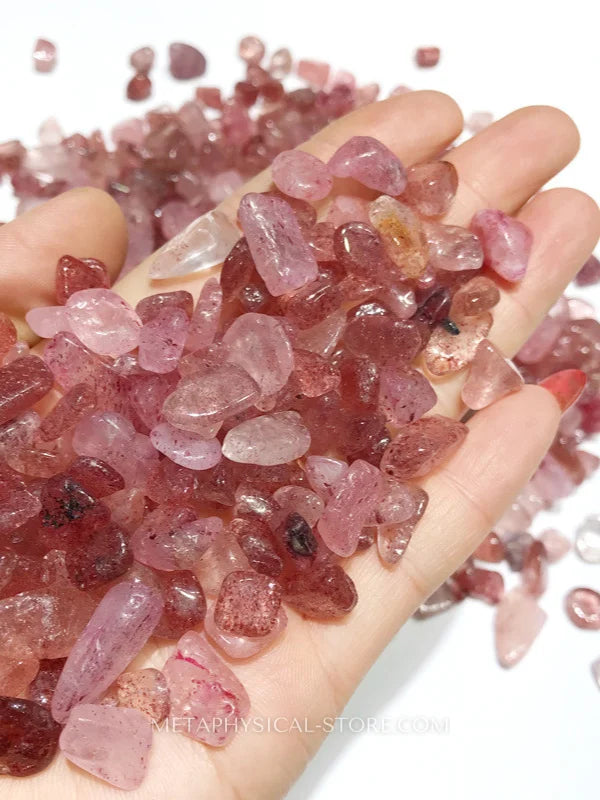 Tumbled Strawberry Quartz - Strawberry Quartz