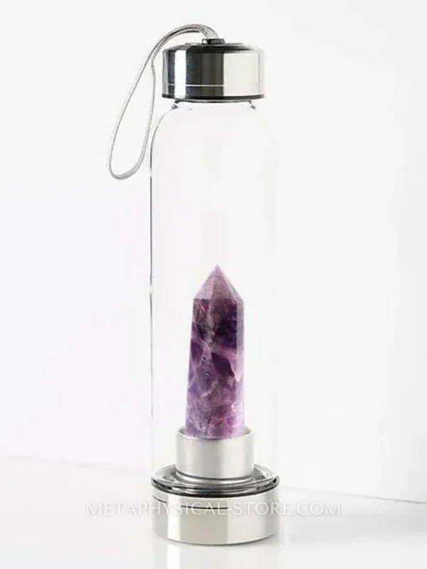 Amethyst Crystal Water Bottle