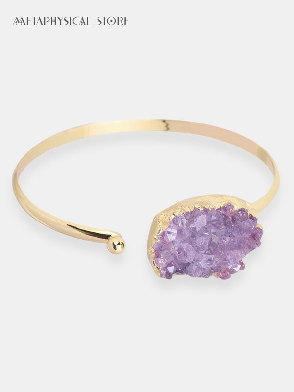 Amethyst druzy bracelet