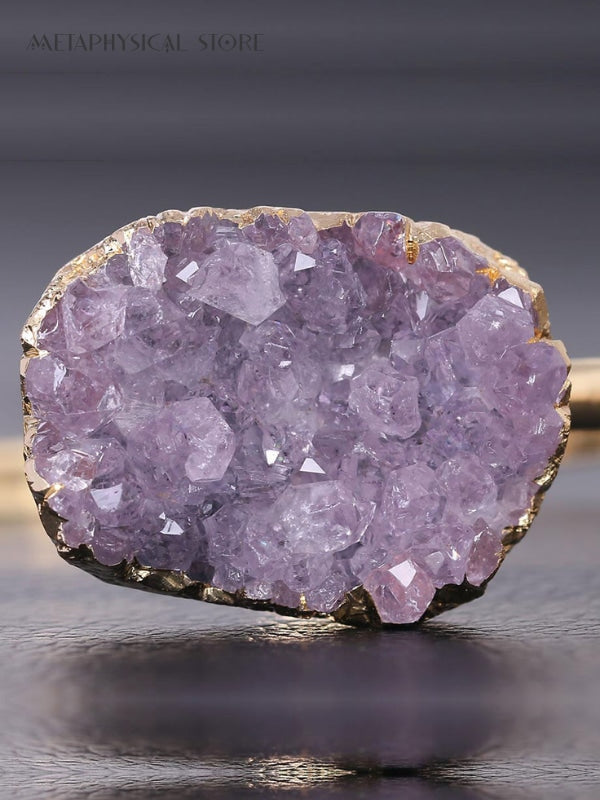 Amethyst druzy bracelet