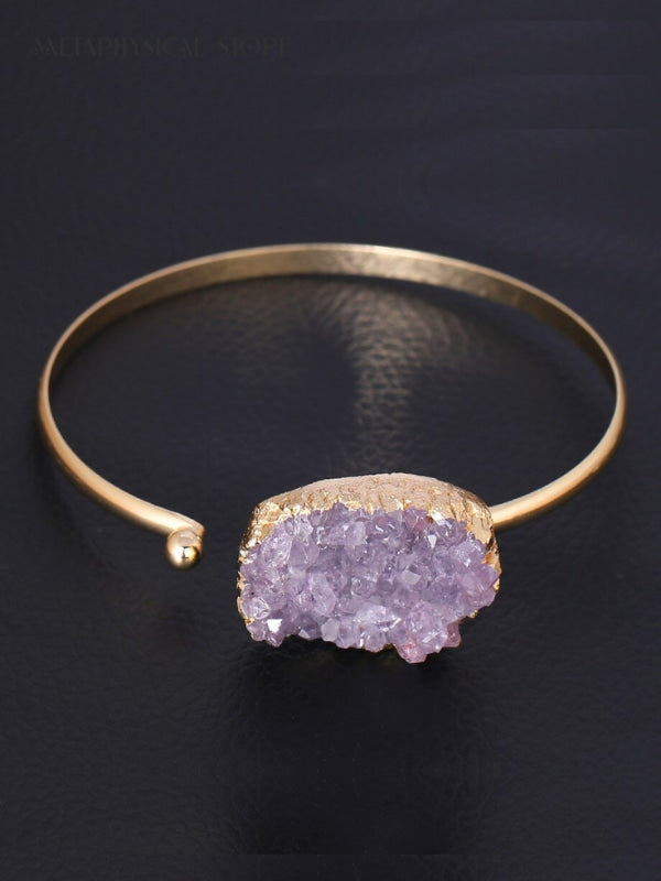 Amethyst druzy bracelet