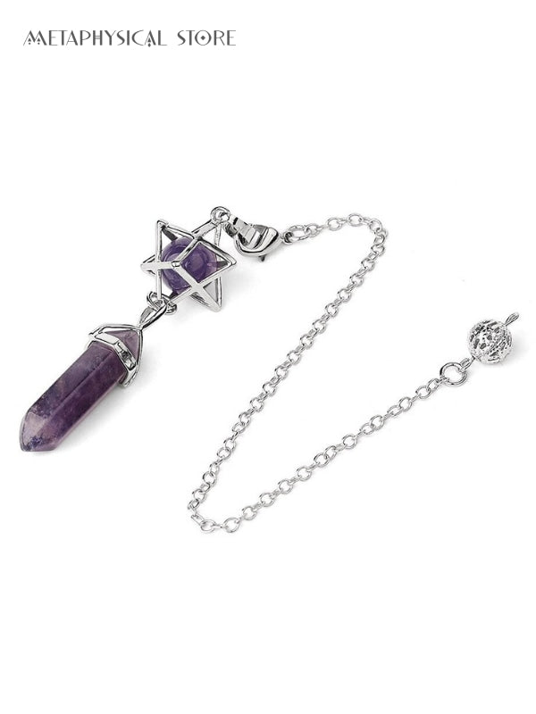 Amethyst Merkaba pendulum