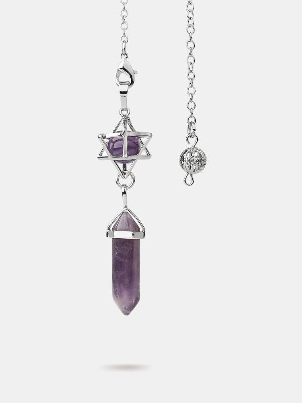 Amethyst Merkaba pendulum