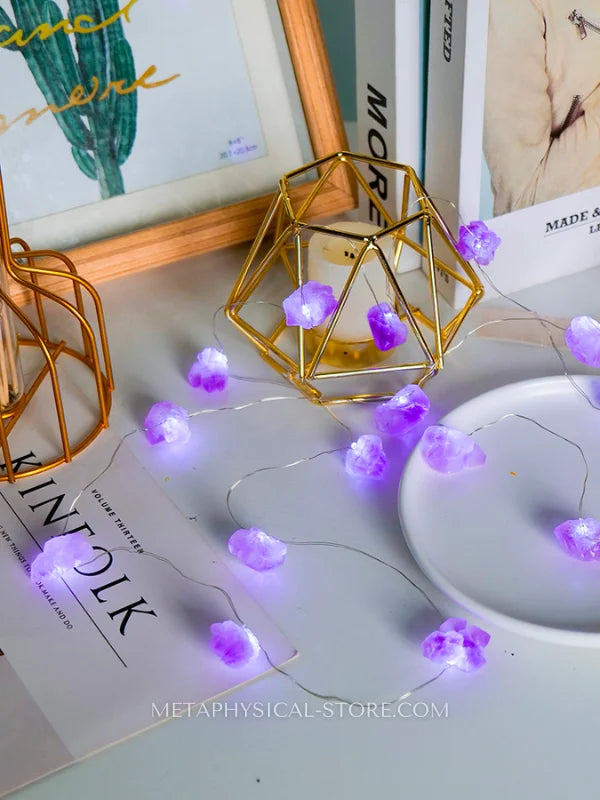 Amethyst string lights