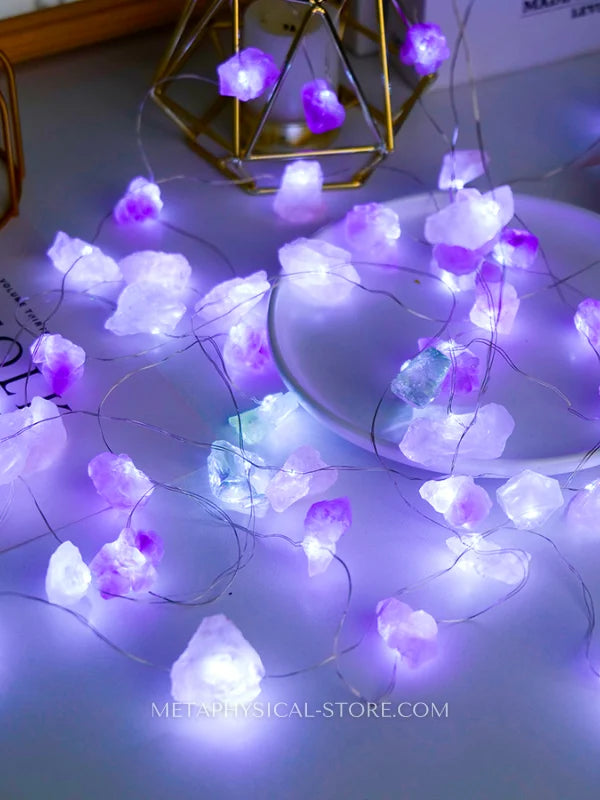 Amethyst string lights