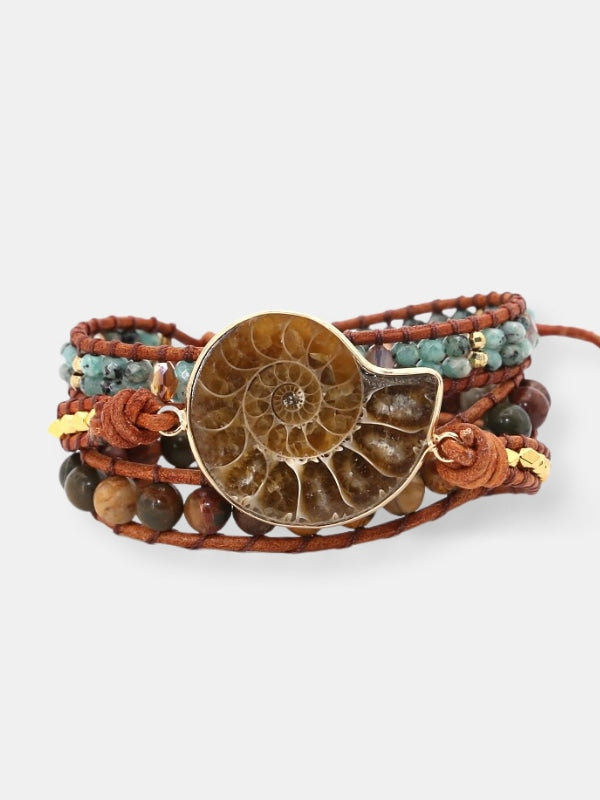 Ammonite fossil bracelet