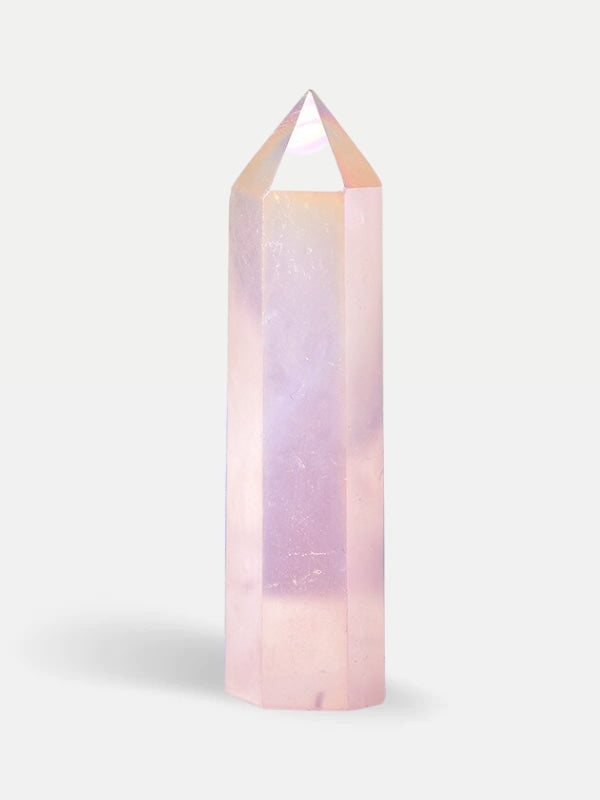 Aura rose quartz tower