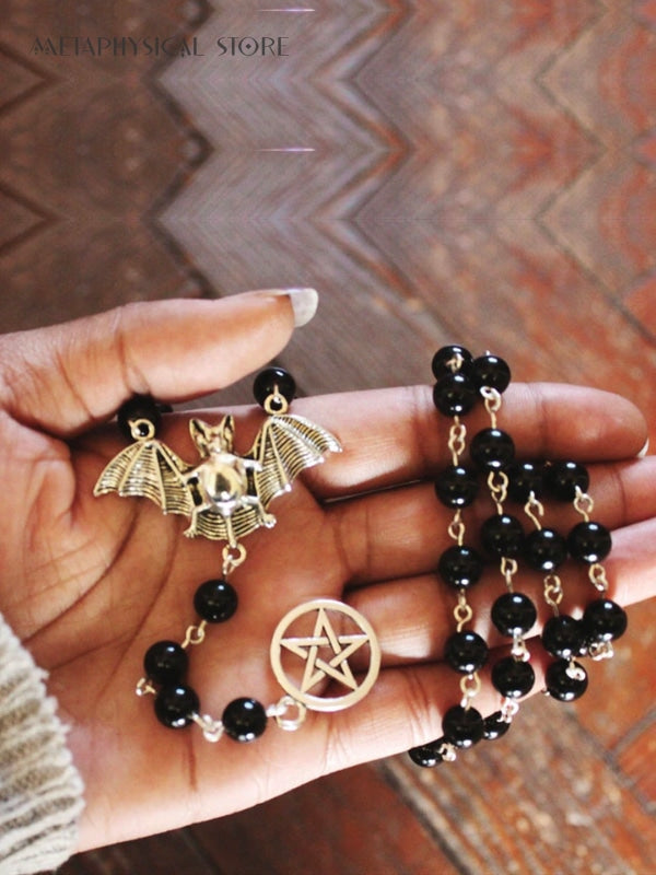 Bat Pentagram necklace