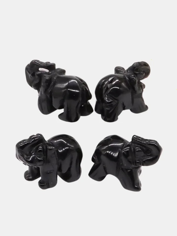 Black Obsidian Elephant