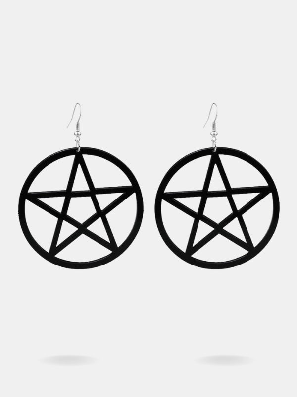 Black Pentagram earrings