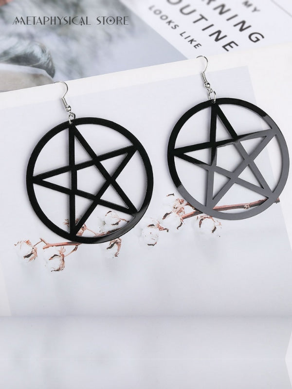 Black Pentagram earrings