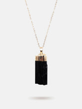 Black tourmaline necklace gold