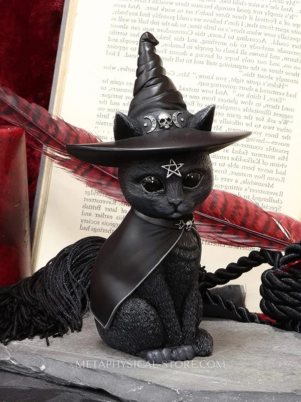 Black With Cat Statue