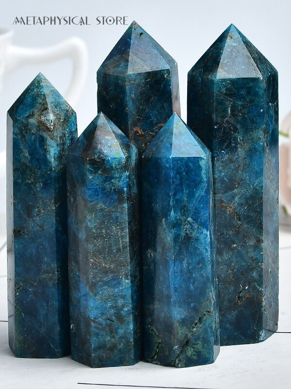 Blue apatite tower