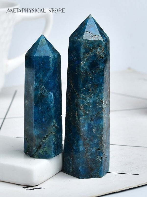 Blue apatite tower