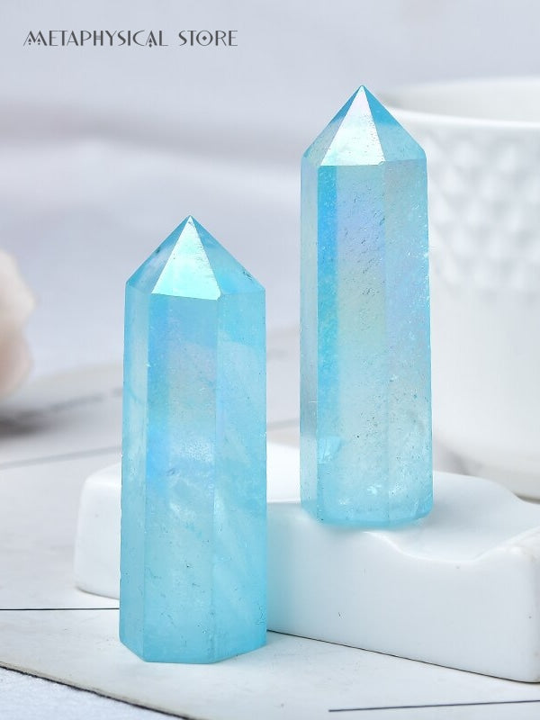 Blue quartz tower