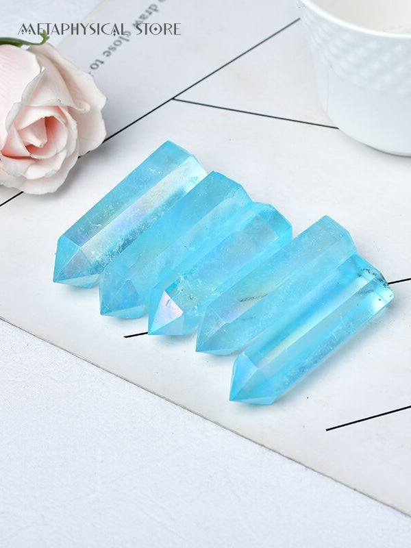 Blue quartz tower