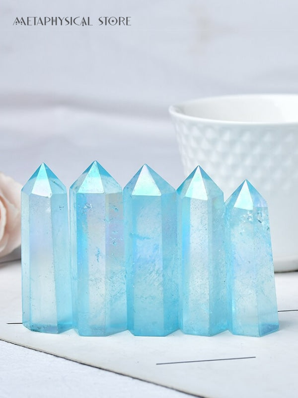 Blue quartz tower