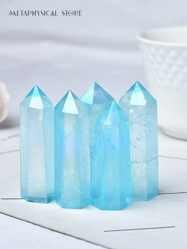 Blue quartz tower