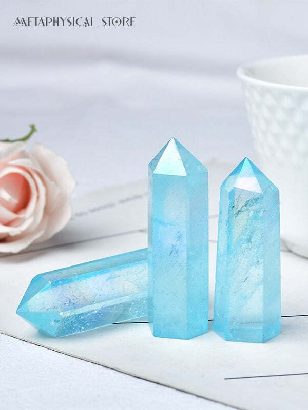 Blue quartz tower