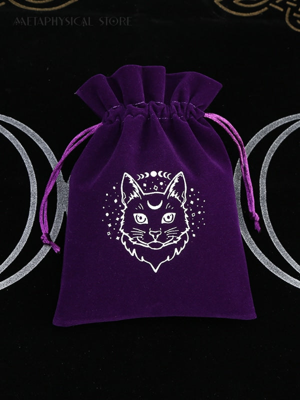 Bohemian cat tarot bag