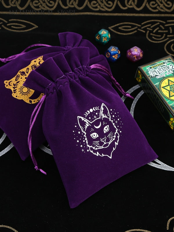 Bohemian cat tarot bag