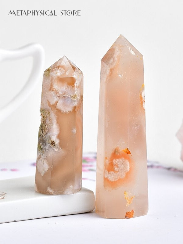 Cherry blossom agate tower