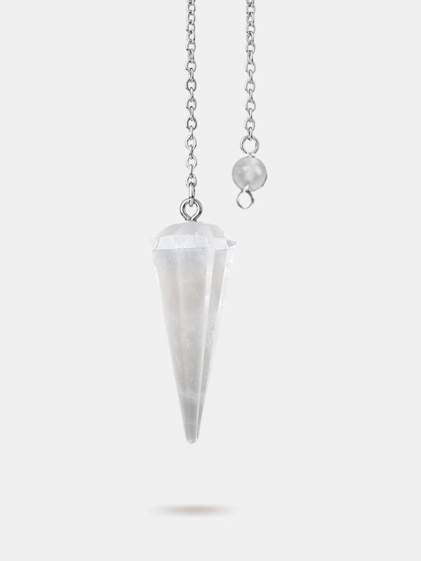 Clear quartz pendulum