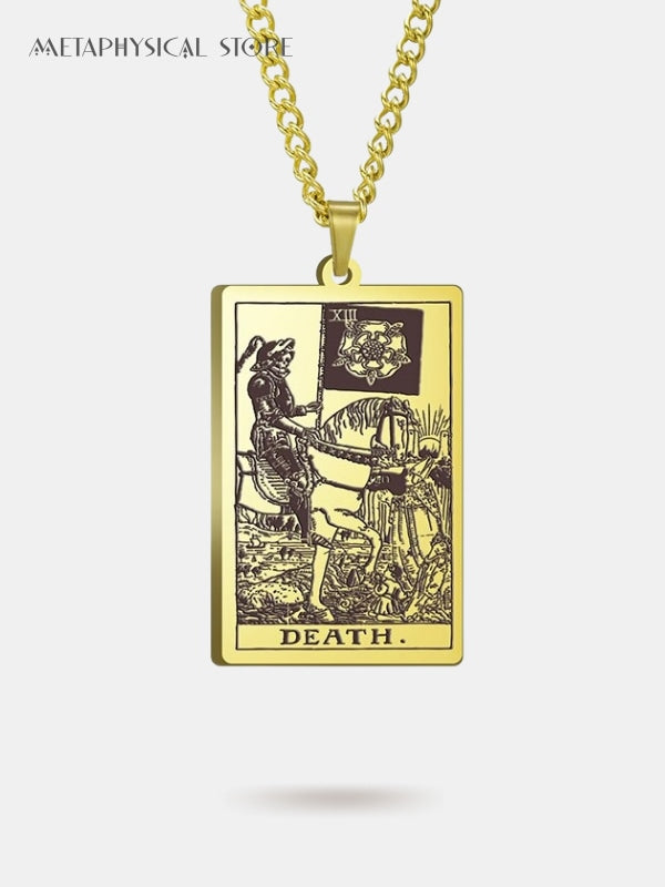 Death Tarot card necklace