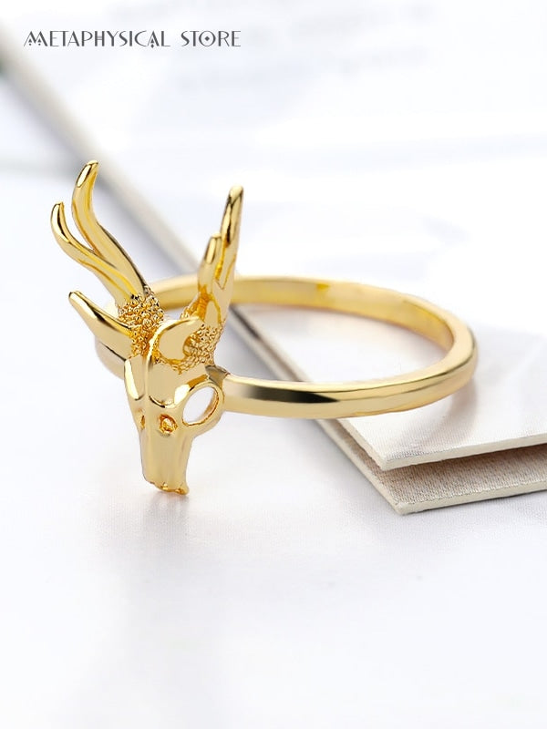 Deer skull ring