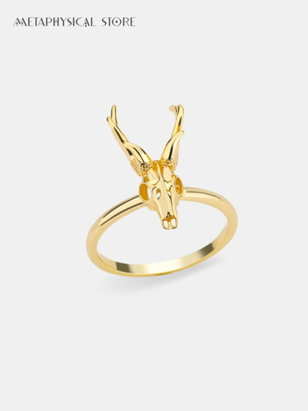 Deer skull ring