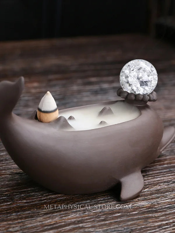 Dolphin incense burner