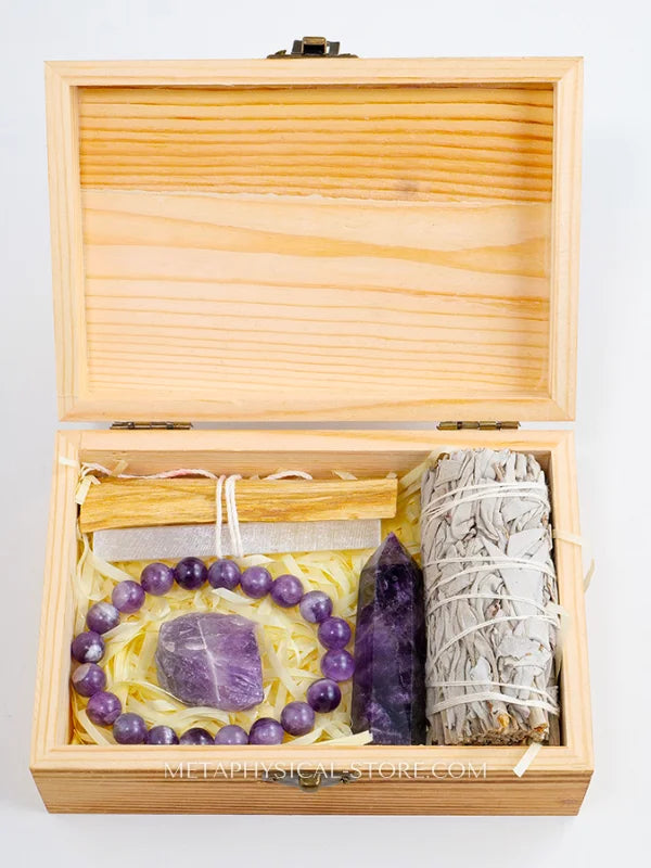 Energy Cleansing Smudge Kit With Amethyst