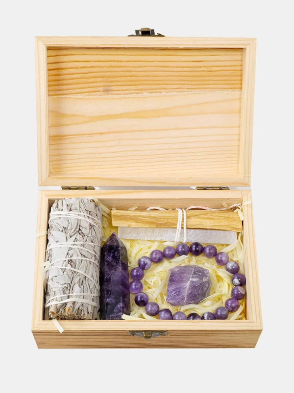 Energy Cleansing Smudge Kit With Amethyst