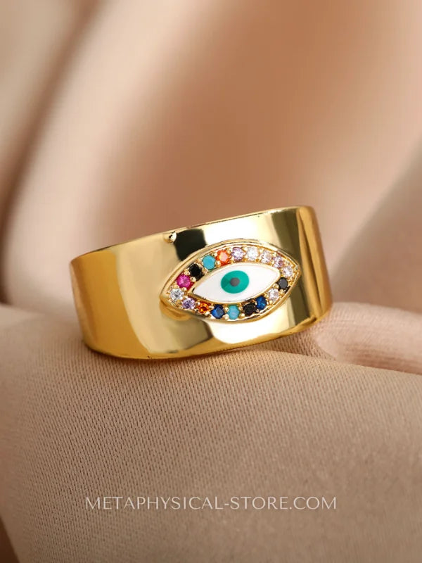 Evil Eye Gold Ring