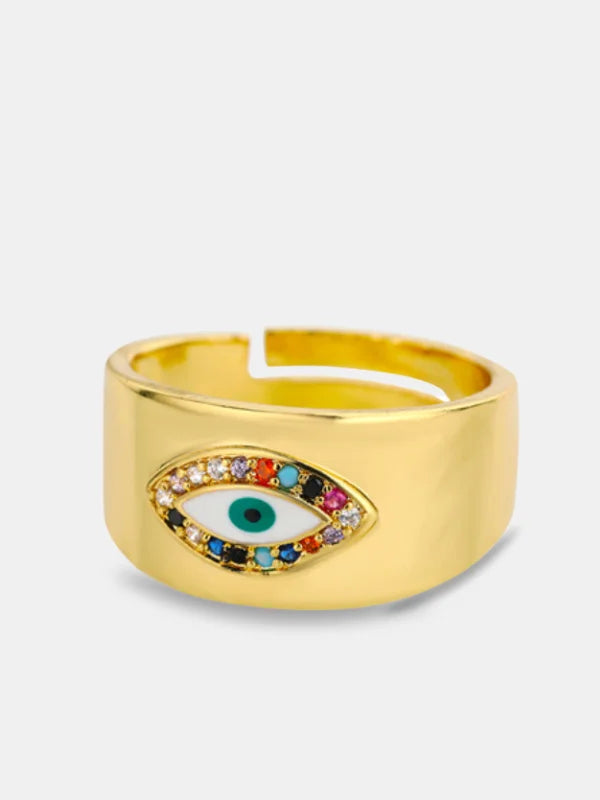 Evil Eye Gold Ring