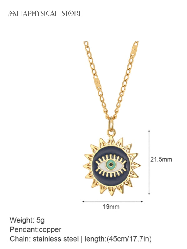 Evil Eye Sun necklace