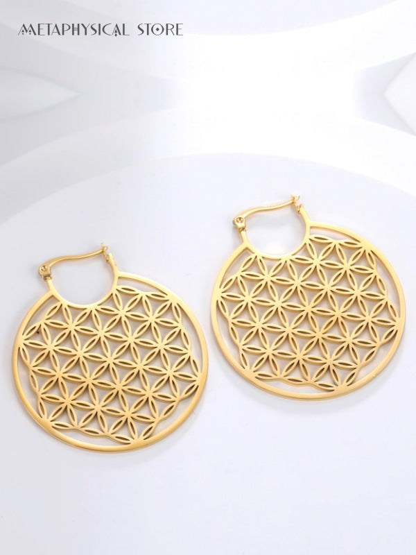 Flower of life earrings