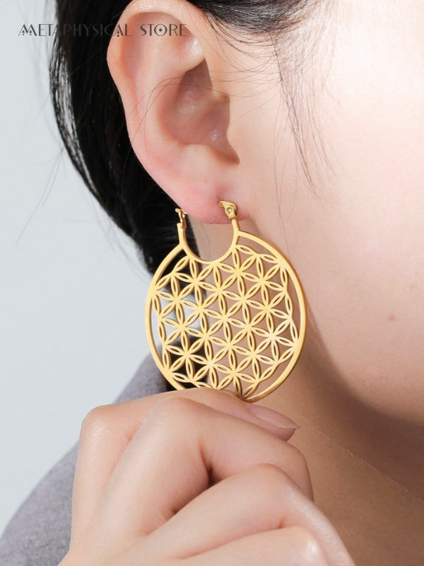 Flower of life earrings