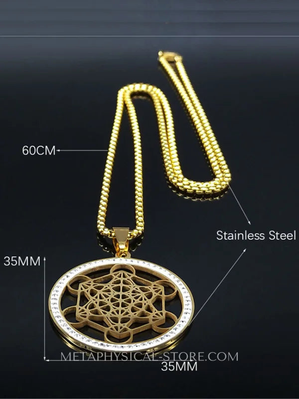 Flower of Life gold pendant