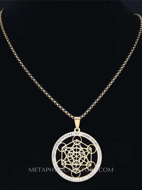 Flower of Life gold pendant