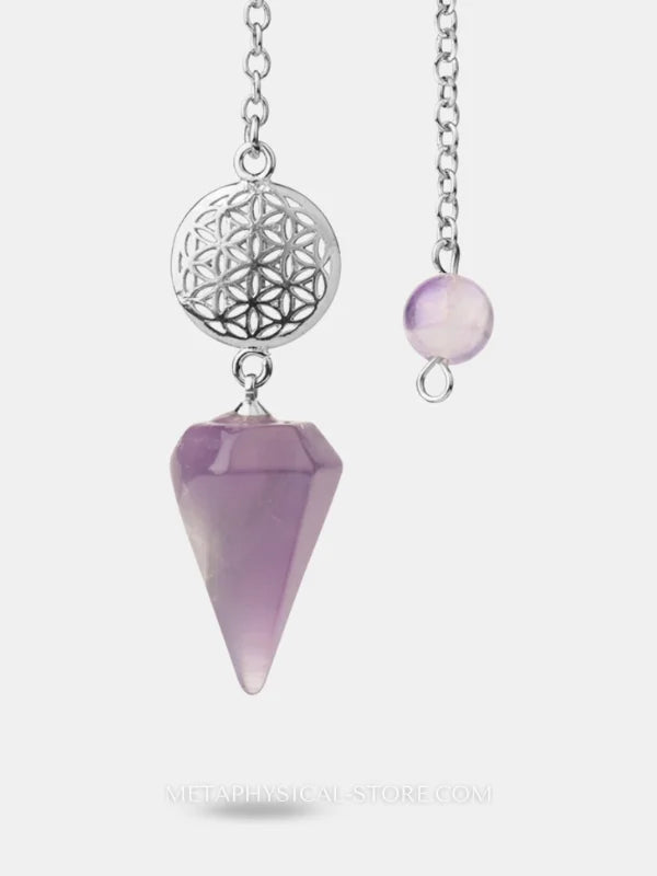 Flower of Life Pendulum - Amethyst