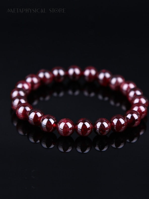 Garnet bead bracelet